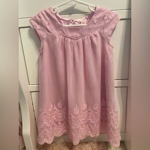 Cat & Jack Girls Pink Dress – Size 2T – Embroidered Details